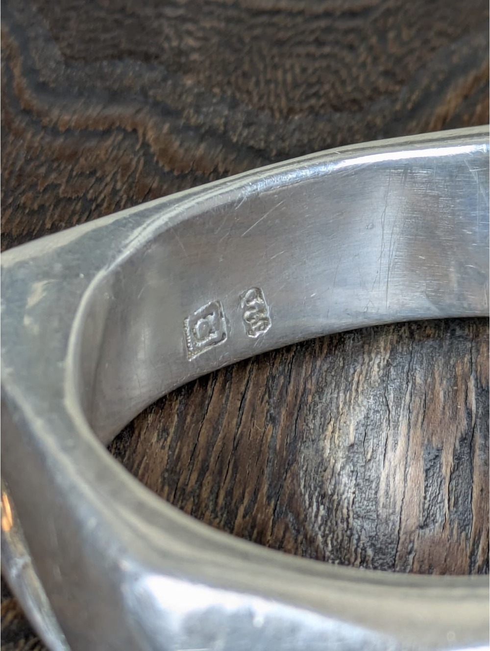 1990's Sterling Silver Abstract Bangle View 4